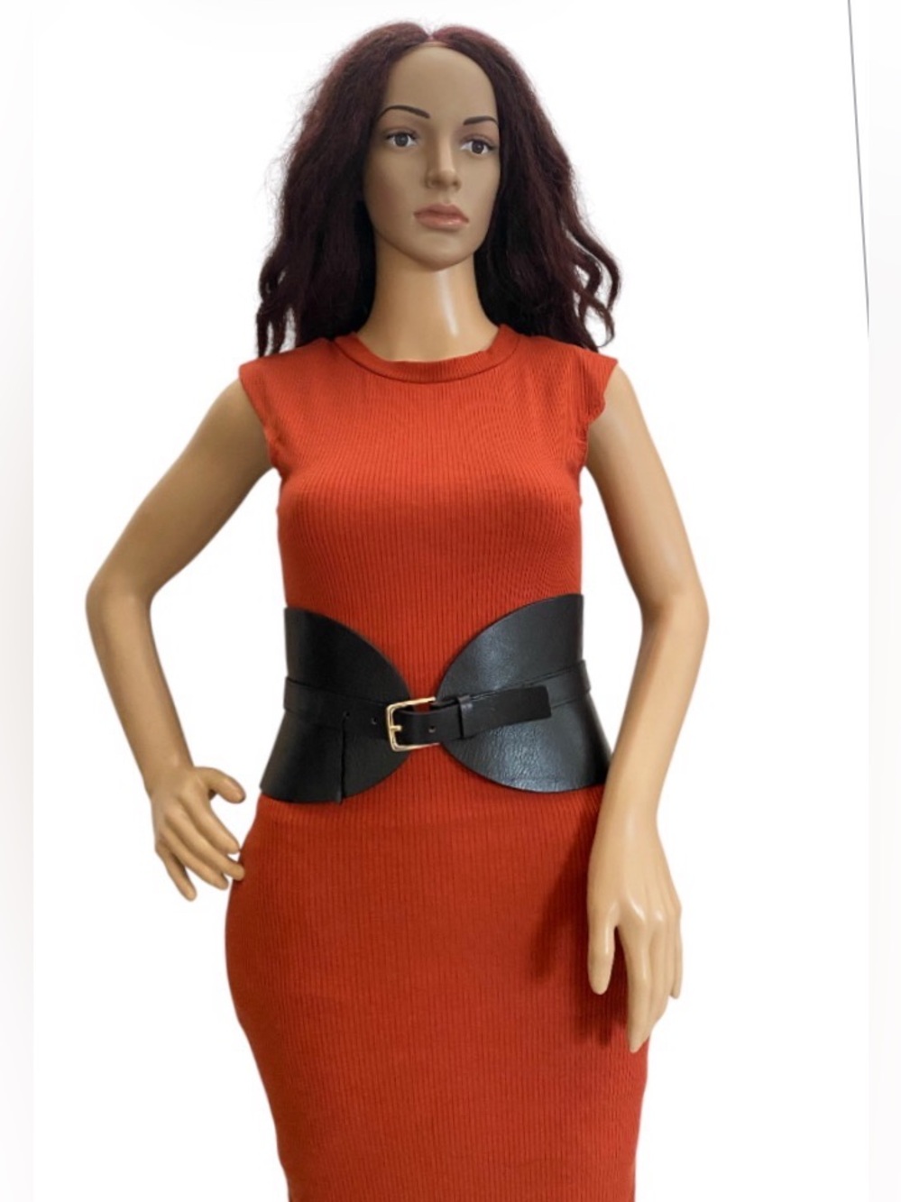 Zara women’s basic leather sash belt 80